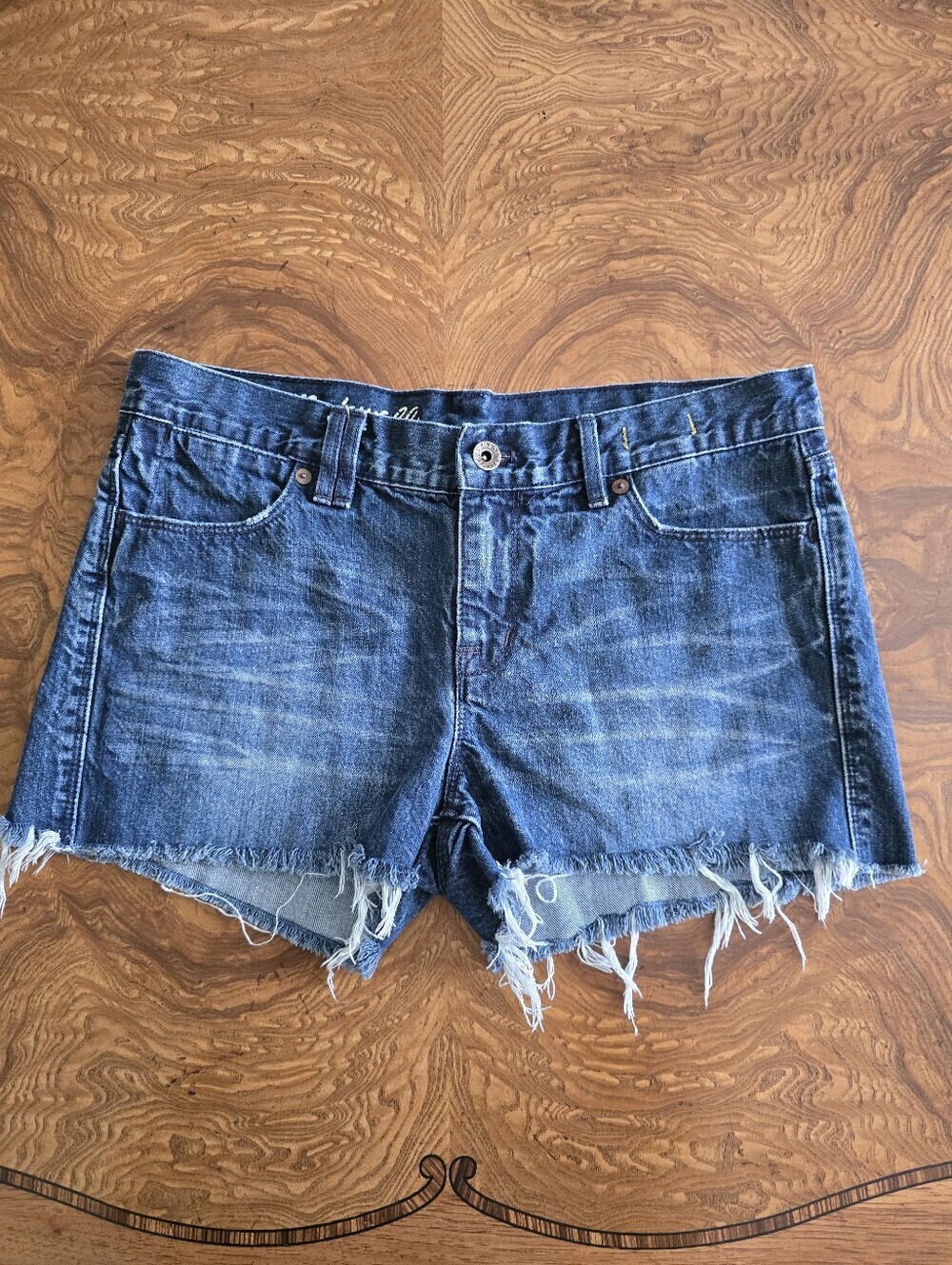 Madewell Women's Distressed Raw Hem Denim Shorts Size 27